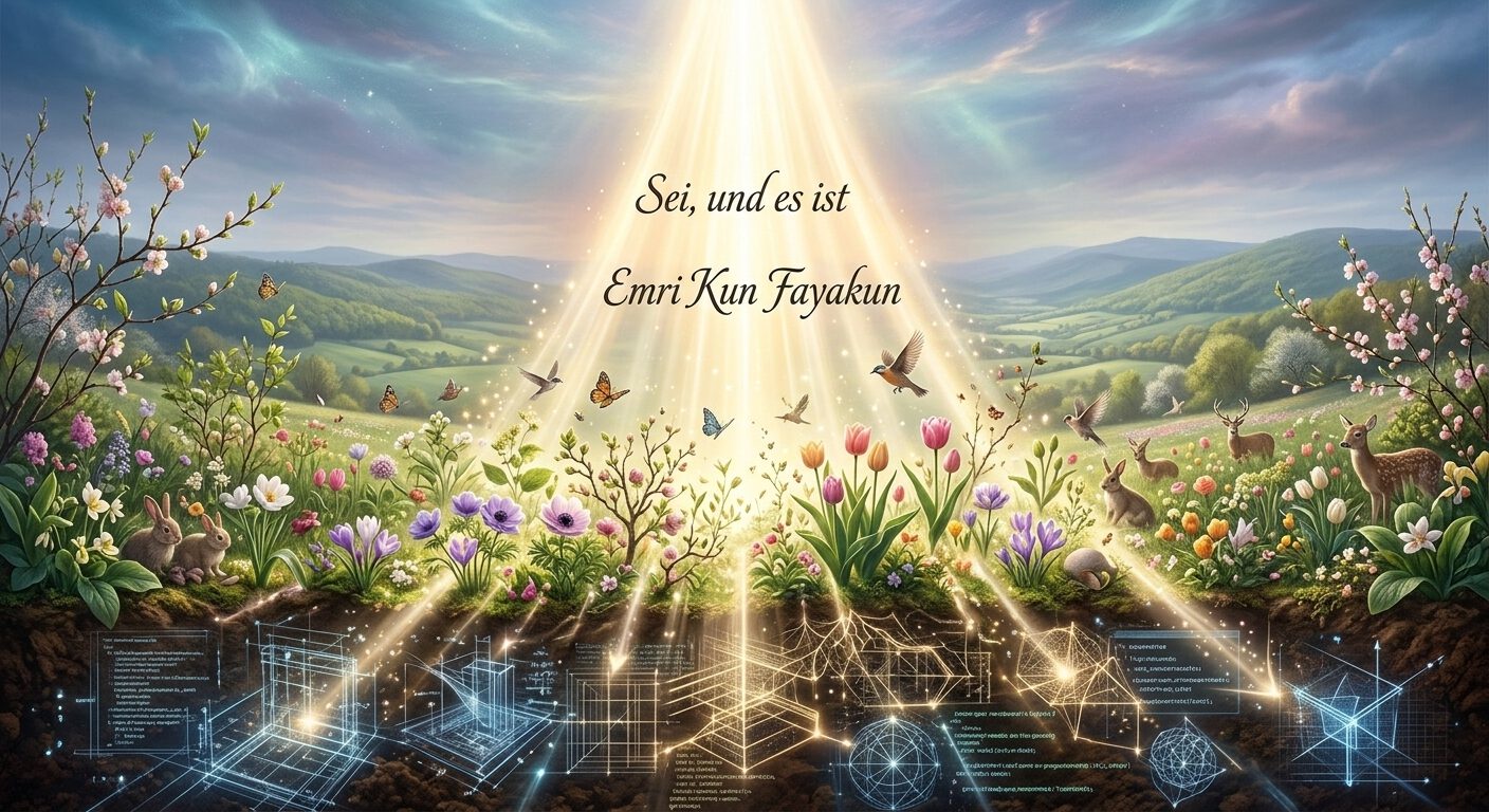 Der schöpferische Befehl „Sei, und es ist“ „Emri kun fayakun“